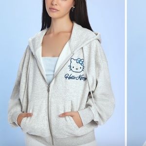 NWT Hello kitty Fleece Zip-Up Hoodie